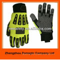 Oilfield Industry Leather Impact Mechanic Gloves With TPR
